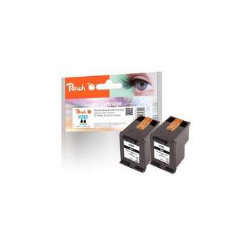 Peach TwinPack - 2er-Pack - 6 ml - Schwarz - kompatibel - wiederaufbereitet - Tintenpatrone (Alternative zu: HP 302)