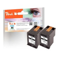 Peach TwinPack - 2er-Pack - 6 ml - Schwarz - kompatibel - wiederaufbereitet - Tintenpatrone (Alternative zu: HP 302)