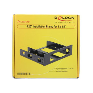 Delock 18267 - Universale - Staffa di montaggio HDD - Alluminio - Nero - 3.5"