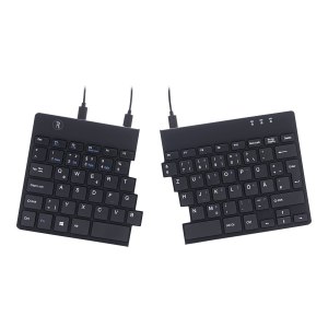 R-Go Split Ergonomic Keyboard, QWERTZ(DE), black, wired