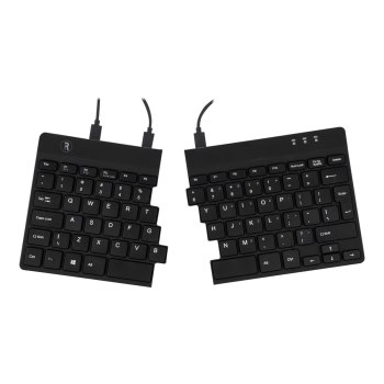 R-Go Split Tastiera Ergonomico - QWERTY (US) - nero - cablata - Mini - Cablato - USB - QWERTY - Nero