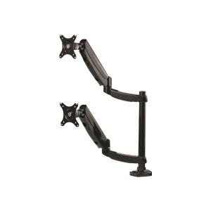 Fellowes Platinum Monitor Arm - Befestigungskit - einstellbarer Arm - für 2 Monitore - Aluminium, Stahl, Kunststoff - Schwarz - Bildschirmgröße: bis zu 68,6 cm (bis zu 27 Zoll)