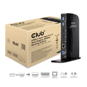 Club 3D 4K Dock USB3 6USB3/2xDP/LAN/Au