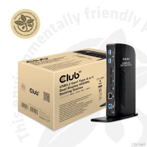 Club 3D SenseVision USB 3.0 Dual Display 4K60Hz Docking...