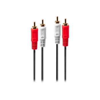 Lindy 35662 - 2 x RCA - Maschio - 2 x RCA - Maschio - 3 m - Nero - Rosso - Bianco