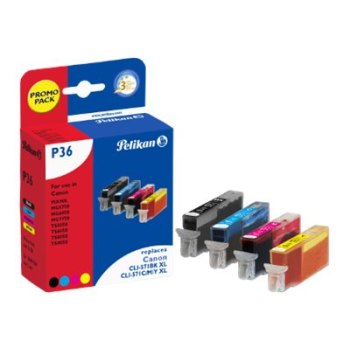 Pelikan P36 - 4-pack - 48 ml - black, yellow, cyan, magenta