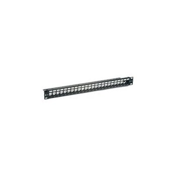 equip - Patch-Panel mit Kabelverwaltung - CAT 6 - UTP - Schwarz - 1U - 48.3 cm (19") - 24 Ports