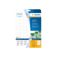 HERMA - Papier - matt - selbstklebend, entfernbarer Klebstoff - weiß - 24 x 24 mm 1750 Etikett(en) (25 Bogen x 70) Etiketten