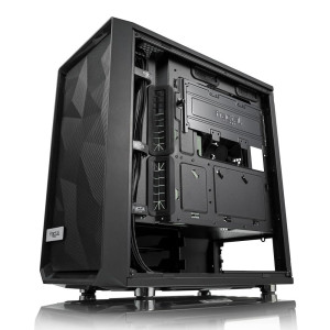 Fractal Design Meshify C Mini - Dark TG - Tower - micro ATX - Seitenteil mit Fenster (gehärtetes Glas) - keine Spannungsversorgung (ATX) - Schwarz - USB/Audio