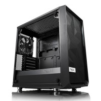 Fractal Design Meshify C Mini - Dark TG - Tower - micro ATX - Seitenteil mit Fenster (gehärtetes Glas) - keine Spannungsversorgung (ATX) - Schwarz - USB/Audio