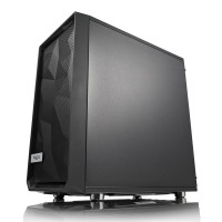 Fractal Design Meshify C Mini - Dark TG - Tower - micro ATX - Seitenteil mit Fenster (gehärtetes Glas) - keine Spannungsversorgung (ATX) - Schwarz - USB/Audio