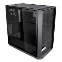 Fractal Design Meshify C Mini - Dark TG - Tower - micro ATX - Seitenteil mit Fenster (gehärtetes Glas) - keine Spannungsversorgung (ATX) - Schwarz - USB/Audio