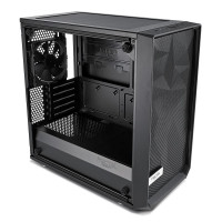 Fractal Design Meshify C Mini - Dark TG - Tower - micro ATX - Seitenteil mit Fenster (gehärtetes Glas) - keine Spannungsversorgung (ATX) - Schwarz - USB/Audio