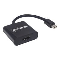 Manhattan Mini DisplayPort 1.2a to HDMI Adapter Cable, 4K@60Hz, Active, 19.5cm, Male to Female, Black, Three Year Warranty, Polybag