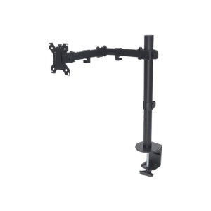 Manhattan TV & Monitor Mount, Desk, Full Motion, 1 screen, Screen Sizes: 10-27", Black, Clamp Assembly, VESA 75x75 to 100x100mm, Max 8kg, Lifetime Warranty