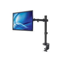 Manhattan TV & Monitor Mount, Desk, Full Motion, 1 screen, Screen Sizes: 10-27", Black, Clamp Assembly, VESA 75x75 to 100x100mm, Max 8kg, Lifetime Warranty