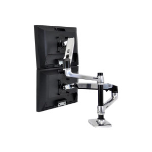 Ergotron LX - Mounting kit (desk clamp mount, grommet mount, pole, 2 articulating arms, 2 extension brackets, notebook tray)