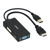 Lindy Videokonverter - HDMI - DVI, DisplayPort, VGA