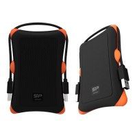 Silicon Power Armor A30 - Enclosure HDD/SSD - Collegamento del dispositivo USB - Nero - Arancione