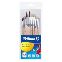 Pelikan Starter - Pinselset - 10-teilig - flach, Spitze - Größe: 4, 6, 8, 10, 12