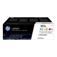 HP 201X - 3er-Pack - Hohe Ergiebigkeit - Gelb, Cyan, Magenta - Original - LaserJet - Tonerpatrone (CF253XM)