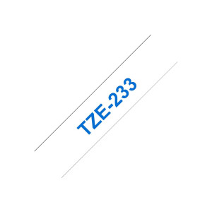 Brother TZe-233 - Blue on white