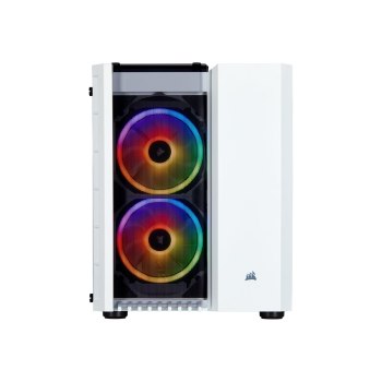 CORSAIR Crystal Series 280X RGB - Tower - micro ATX - Seitenteil mit Fenster (gehärtetes Glas) - keine Spannungsversorgung (ATX) - weiß - USB/Audio