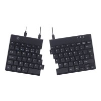 R-Go Split Tastiera Ergonomico - QWERTY (UK) - nero - cablata - Mini - Cablato - USB - QWERTY - Nero