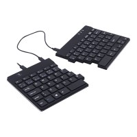 R-Go Split Tastiera Ergonomico - QWERTY (UK) - nero - cablata - Mini - Cablato - USB - QWERTY - Nero