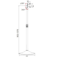 TECHly Column Circular - Aufstellung - für LCD-Display - Silber - Bildschirmgröße: 33-68.6 cm (13"-27") - Bodenaufstellung