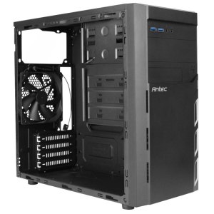 Antec Value Solution VSK3000 Elite - Tower - micro ATX - ohne Netzteil - Schwarz - USB/Audio