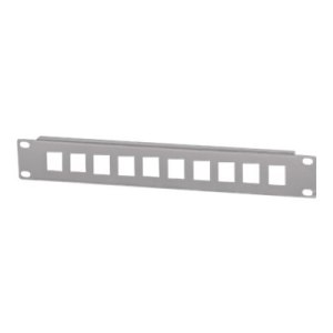 Intellinet Patch Panel, Blank, 10", 1U, 10-Port, Grey