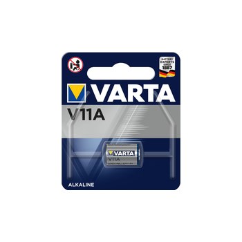 Varta V11A. Akku-/Batterietyp: Einwegbatterie, Akku-/Batterietechnologie: Alkali, Akku-/Batteriespannung: 6 V. Höhe: 16,5 mm, Durchmesser: 1,02 cm, Gewicht: 4 g. Verpackungsart: Sichtverpackung. Batterie Formfaktor: Zylindrische