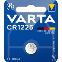 Varta CR1225. Akku-/Batterietyp: Einwegbatterie, Batteriegröße(n): CR1225, Akku-/Batterietechnologie: Lithium. Höhe: 2,5 mm, Durchmesser: 1,25 cm, Gewicht: 0,9 g. Verpackungsart: Sichtverpackung. Batterie Formfaktor: Knopf/Münze