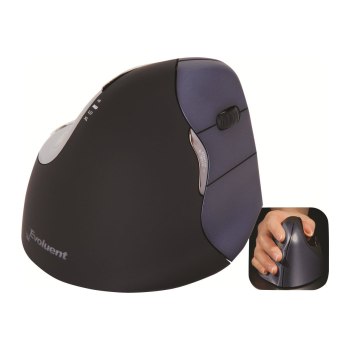 Bakker Evoluent4 Wireless - Mano destra - Ottico - RF Wireless - Nero - Blu