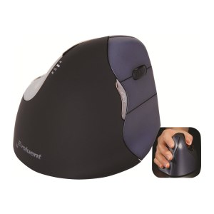 Bakker Evoluent4 Wireless - Mano destra - Ottico - RF Wireless - Nero - Blu