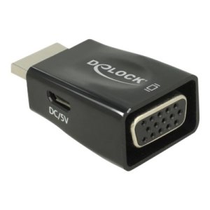 Delock Videokonverter - HDMI - VGA - Schwarz