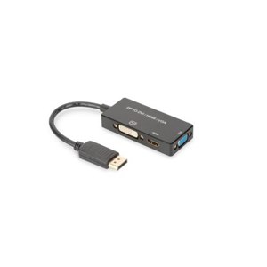 DIGITUS DisplayPort 3in1 Adapter / Konverter - DP - HDMI+DVI+VGA