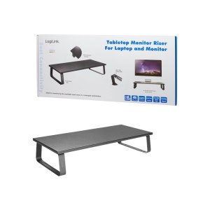 LogiLink Monitor Riser - Aufstellung - für LCD-Display/Notebook - Preßspan, Stahl, Ethylen-Vinylacetat (EVA)