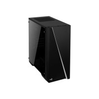 AeroCool Cylon Mini - Tower - micro ATX - Seitenteil mit Fenster (Acryl) - keine Spannungsversorgung (ATX / PS/2) - Schwarz - USB/Audio