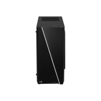 AeroCool Cylon Mini - Tower - micro ATX - Seitenteil mit Fenster (Acryl) - keine Spannungsversorgung (ATX / PS/2) - Schwarz - USB/Audio