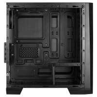 AeroCool Cylon Mini - Tower - micro ATX - Seitenteil mit Fenster (Acryl) - keine Spannungsversorgung (ATX / PS/2) - Schwarz - USB/Audio