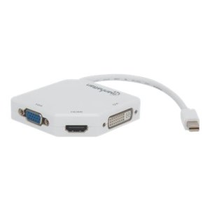 Manhattan 207362 - 0,25 m - Mini DisplayPort - DVI-I + VGA (D-Sub) + HDMI - Maschio - Femmina - Dritto