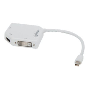 Manhattan Mini DisplayPort 1.2 to HDMI, DVI and VGA Adapter Cable (3-in-1)