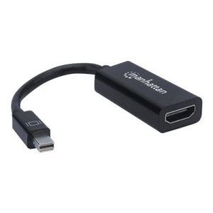 Manhattan Mini DisplayPort 1.2 to HDMI Adapter Cable, 1080p@60Hz, 12cm, Male to Female, Black, Three Year Warranty, Polybag