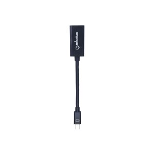 Manhattan Mini DisplayPort 1.2 to HDMI Adapter Cable, 1080p@60Hz, 12cm, Male to Female, Black, Three Year Warranty, Polybag