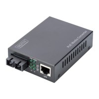 DIGITUS Gigabit PoE media converter, RJ45 / SC, MM, PSE