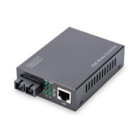 DIGITUS Gigabit PoE media converter, RJ45 / SC, MM, PSE