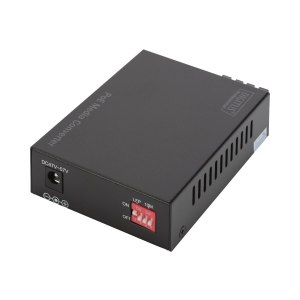 DIGITUS Gigabit PoE media converter, RJ45 / SC, SM, PSE