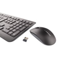 CHERRY DW 3000 - Tastatur-und-Maus-Set - kabellos - RF, 2.4 GHz - Französisch - Schwarz